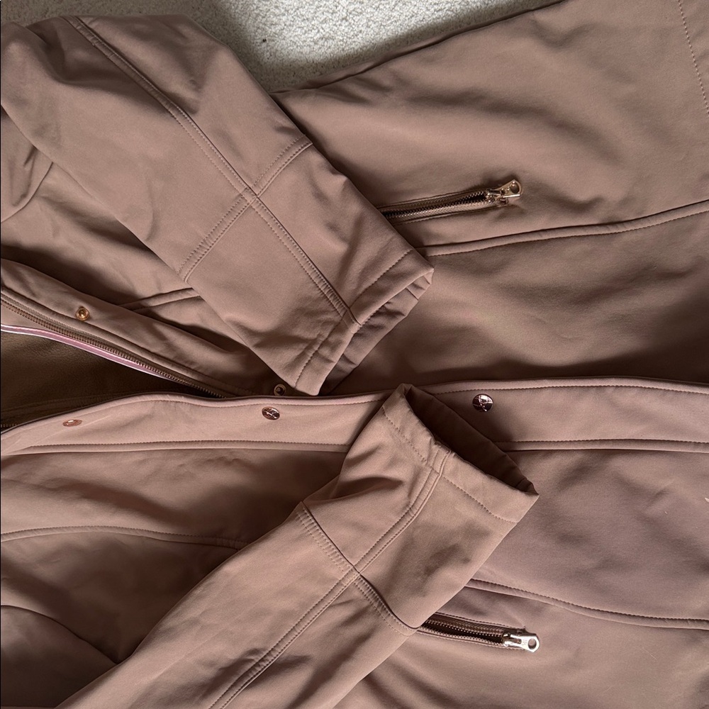 Women's Hooded Softshell Jacket - Taupe - Picture 4 of 7